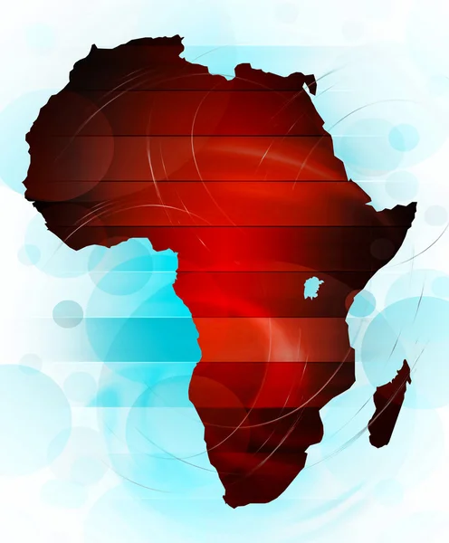 抽象风格的非洲地图 — 图库照片