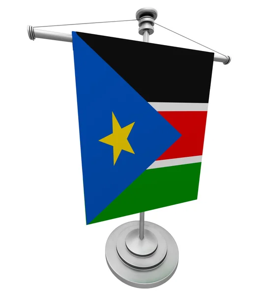 Die Flagge von South Sudan — Stockfoto