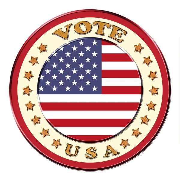 Vote button with American Flag — Stock Photo, Image