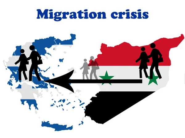 Migracji kryzys w Grecji — Zdjęcie stockowe