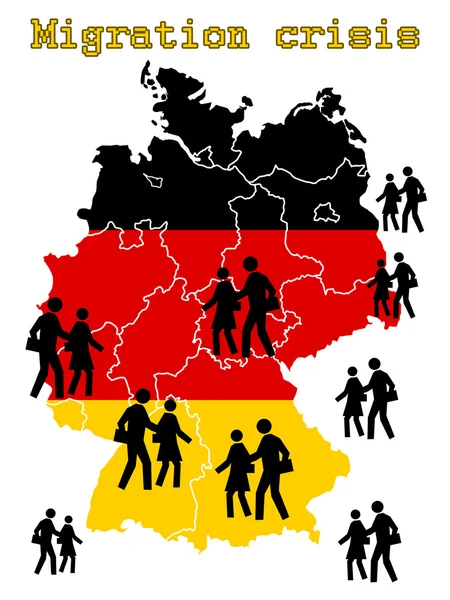 Migrace krize v Německu — Stock fotografie