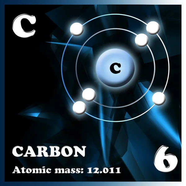 Das Element Kohlenstoff — Stockfoto