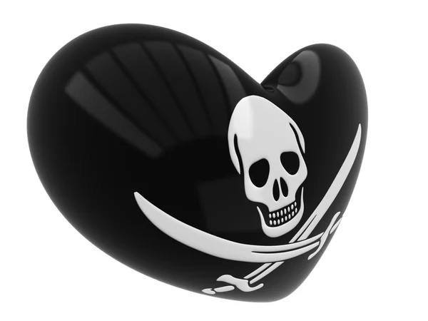 Jolly Roger símbolo del cráneo —  Fotos de Stock