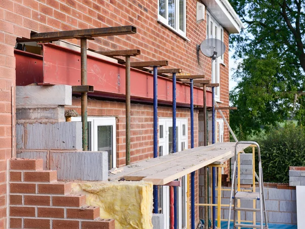 Huis uitbreiding in aanbouw — Stockfoto