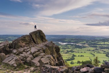 climbing at the Roaches, Peak District clipart