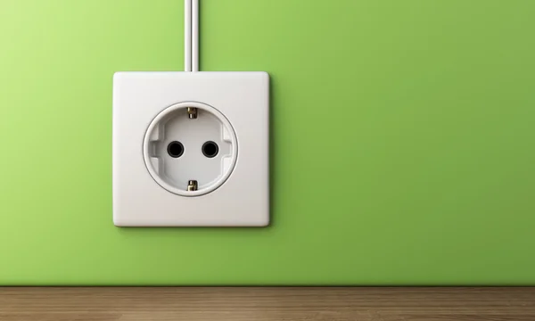 Electric power socket outlet, 3D Illustration — Stock Photo, Image