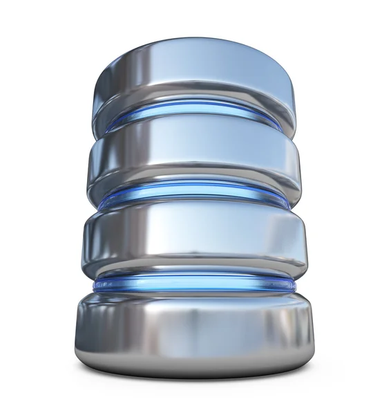 Database. Storage concept. 3D icon isolated on white background — Stock Photo, Image