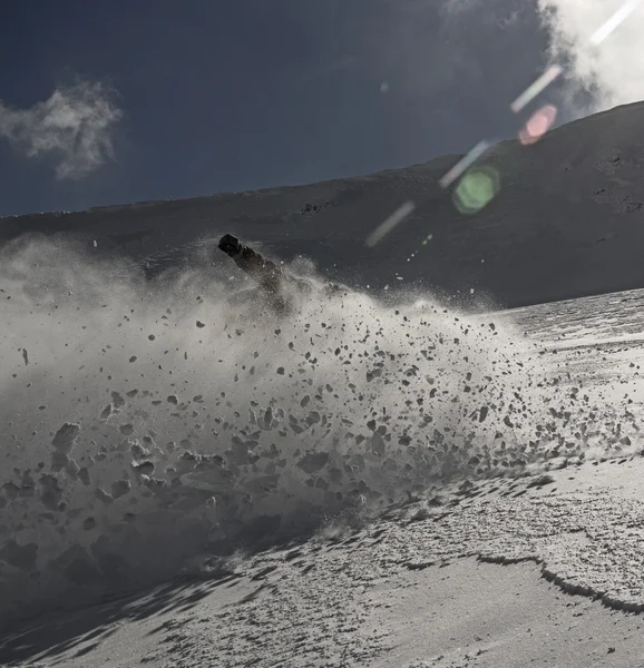 Splash Rider i śnieg — Zdjęcie stockowe