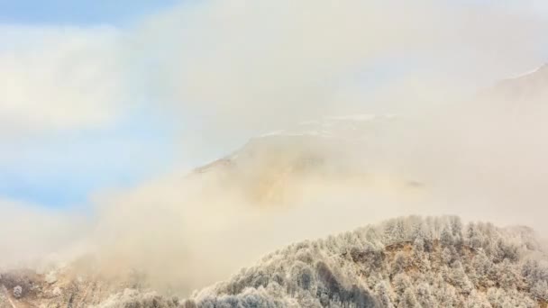 Time Lapse Nuvole Che Muovono Colline Boscose — Video Stock