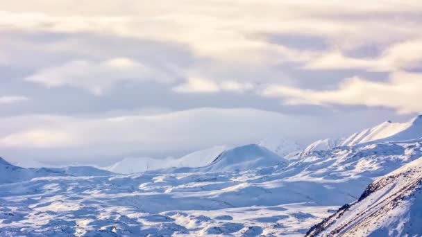 Laps Temps Montagnes Enneigées Nuages — Video