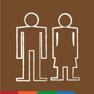 erkek ve Bayan insanlar simge illüstrasyon tasarım