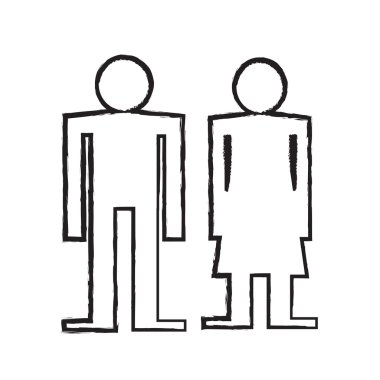erkek ve Bayan insanlar simge illüstrasyon tasarım