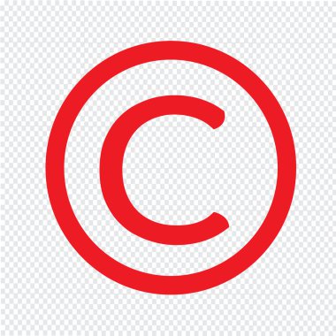 telif hakkı simgesi simge illüstrasyon tasarım