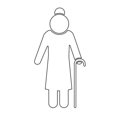 Yaşlı insanlar simge tasarlamak Dizayn