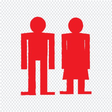 erkek ve Bayan insanlar simge illüstrasyon tasarım