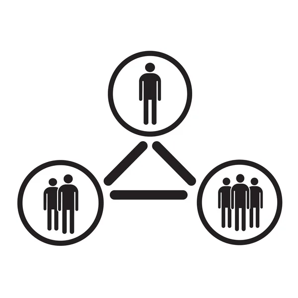 Insanlar simge çizimi tasarımı — Stok Vektör