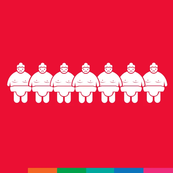 Sumo wrestling Pessoas Ícone Ilustração design — Vetor de Stock