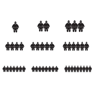 İnsanlar simge tasarlamak dizayn güreş sumo