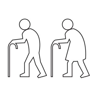 Yaşlı insanlar simge tasarlamak Dizayn