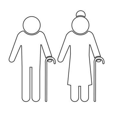 Yaşlı insanlar simge tasarlamak Dizayn