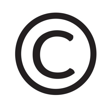 telif hakkı simgesi simge illüstrasyon tasarım