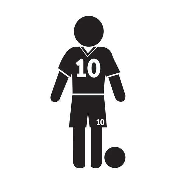 Fotbal fotbal Player ikona ilustrace design — Stockový vektor