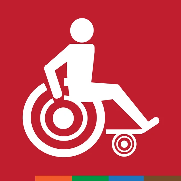 Disabled Handicap Icono Diseño de ilustración — Vector de stock