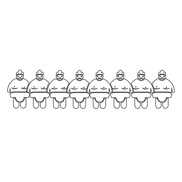 Lucha Sumo Gente Icono Ilustración diseño — Vector de stock