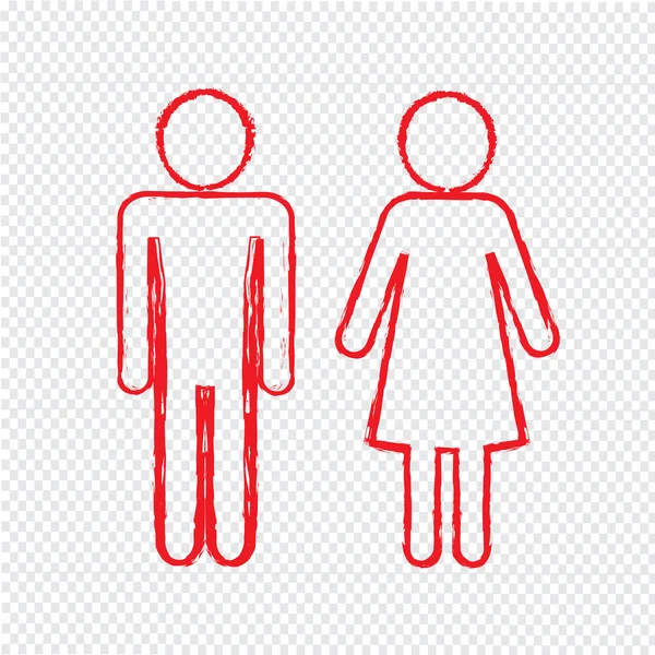 Muž a žena lidí ikona ilustrace design — Stockový vektor