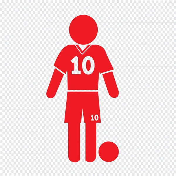 Fotbal fotbal Player ikona ilustrace design — Stockový vektor