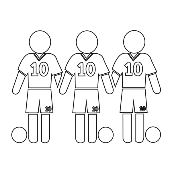 Fußballspieler Ikone Illustration Design — Stockvektor