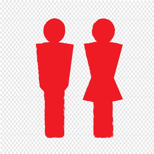 Homme et femme icône People Illustration design — Image vectorielle