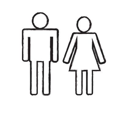 erkek ve Bayan insanlar simge illüstrasyon tasarım