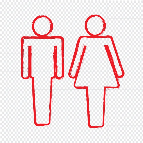 Man en vrouw mensen pictogram afbeelding ontwerp — Stockvector
