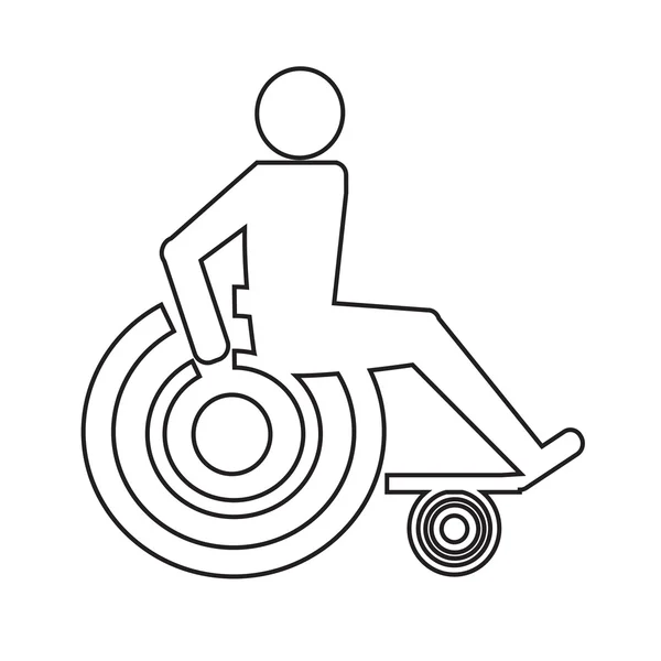 Disabled Handicap Icono Diseño de ilustración — Archivo Imágenes Vectoriales