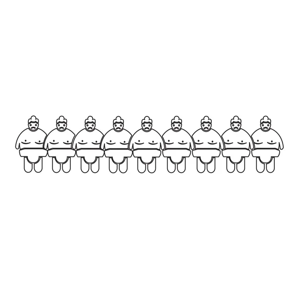 Lucha Sumo Gente Icono Ilustración diseño — Vector de stock