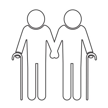 Yaşlı insanlar simge tasarlamak Dizayn