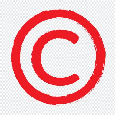 telif hakkı simgesi simge illüstrasyon tasarım