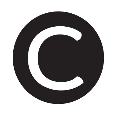 telif hakkı simgesi simge illüstrasyon tasarım