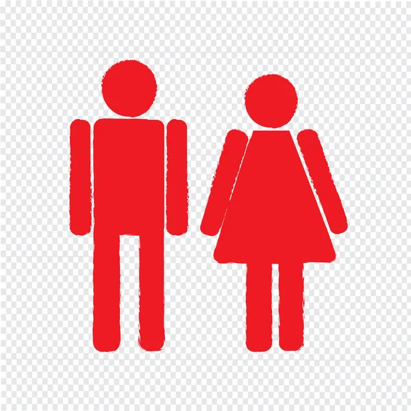 Homme et femme icône People Illustration design — Image vectorielle