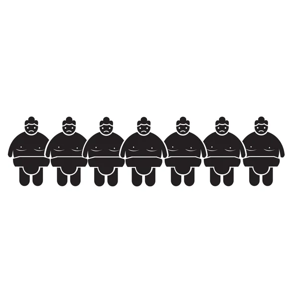 Sumo Lutte People Icon Illustration design — Image vectorielle