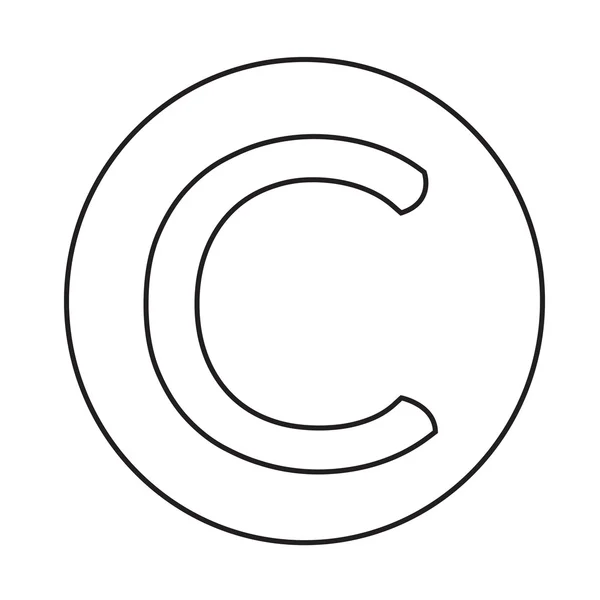 Иконка авторского символа — стоковый вектор
