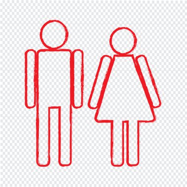 erkek ve Bayan insanlar simge illüstrasyon tasarım