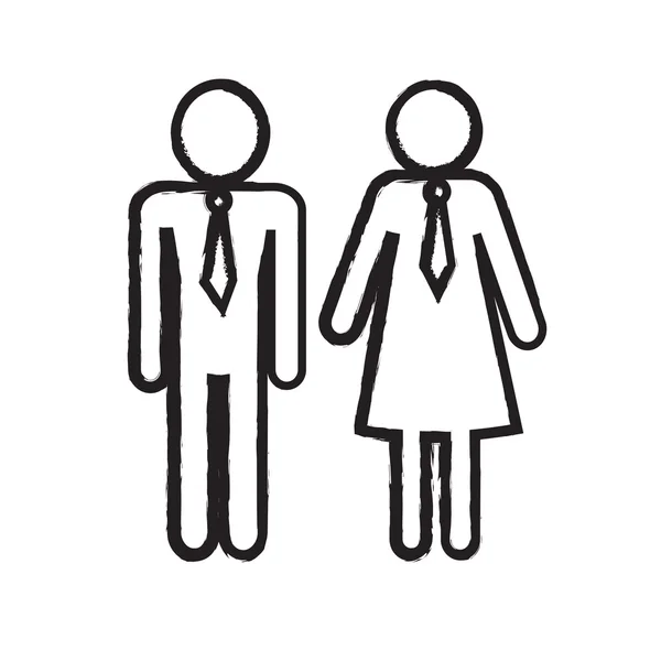 男性と女性の人アイコン イラスト デザイン — ストックベクタ