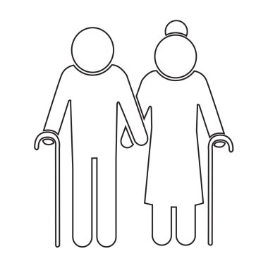 Yaşlı insanlar simge tasarlamak Dizayn