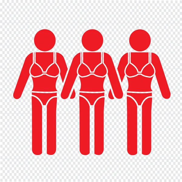 Plavecký oblek lidí ikona ilustrace design — Stockový vektor