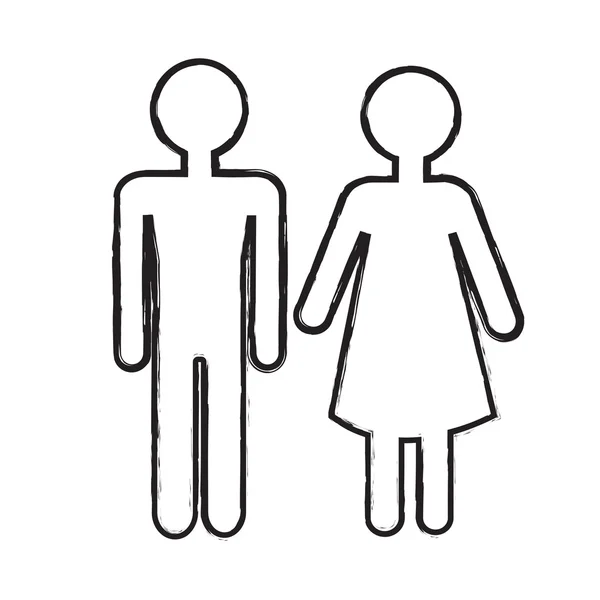 Homme et femme icône People Illustration design — Image vectorielle