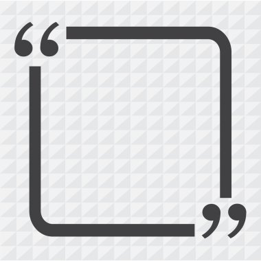 Tırnak işareti konuşma balonu işareti simgesi illüstrasyon tasarımı