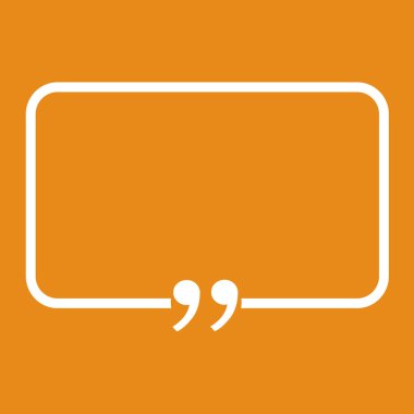 Tırnak işareti konuşma balonu işareti simgesi illüstrasyon tasarımı