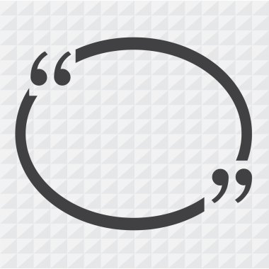 Tırnak işareti konuşma balonu işareti simgesi illüstrasyon tasarımı